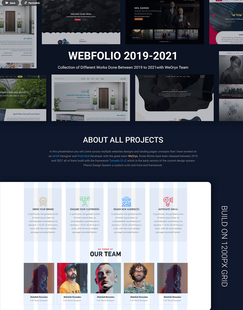 تصميم موقع Web Folio